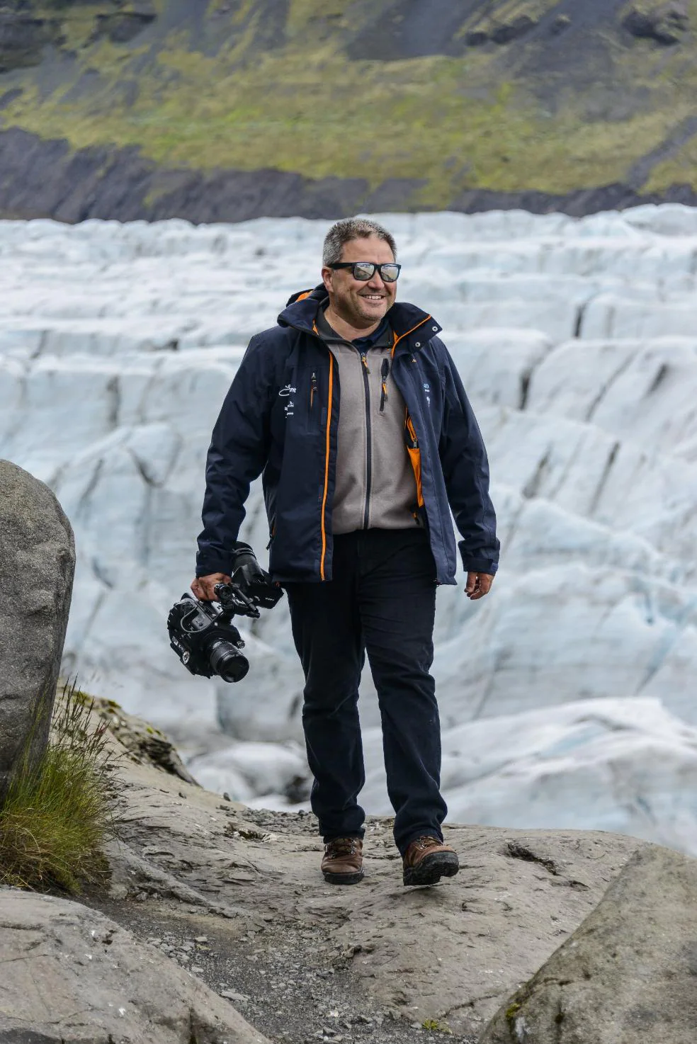 Carlos Pérez, en un rodaje en Islandia en 2017. / HOY