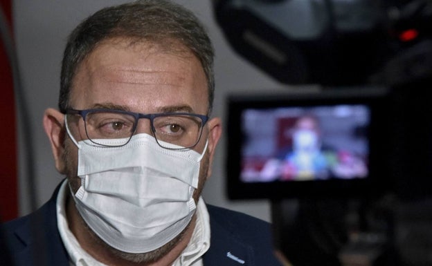 Antonio Rodríguez Osuna, en la presentación de su candidatura en Badajoz. 