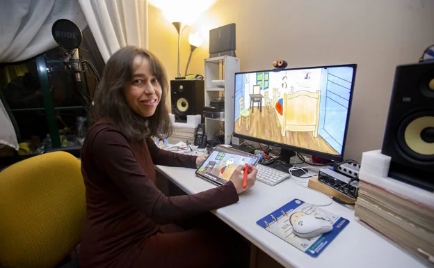 Inma González es la autora del vídeo de animación 'Martilandrán', del grupo Fônal. /JORGE REY