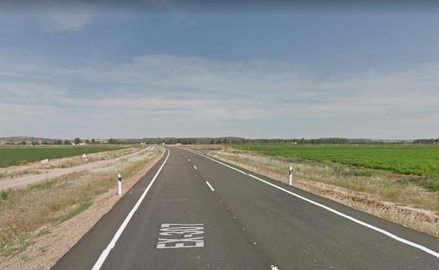 Carretera EX-307, que une Valverde de Mérida y Guareña./GOOGLE