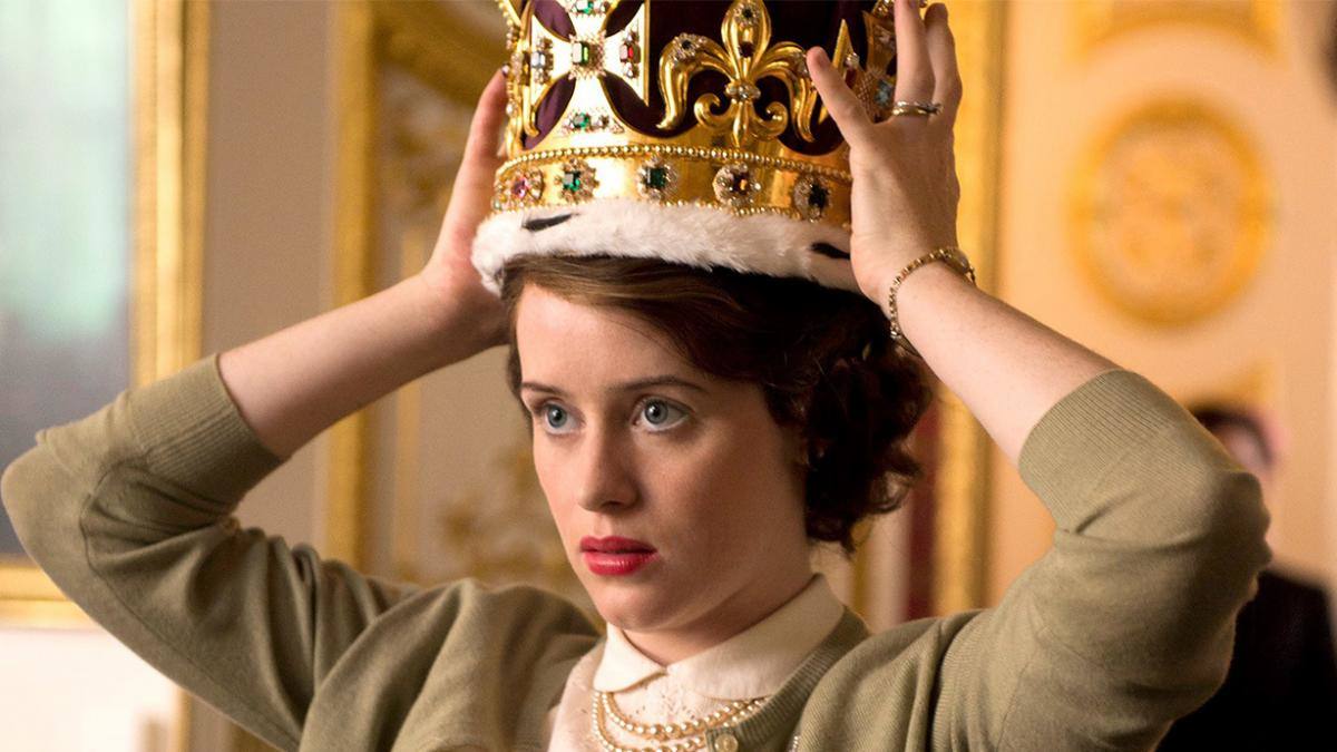 Claire Foy as Elizabeth II in her youth. 