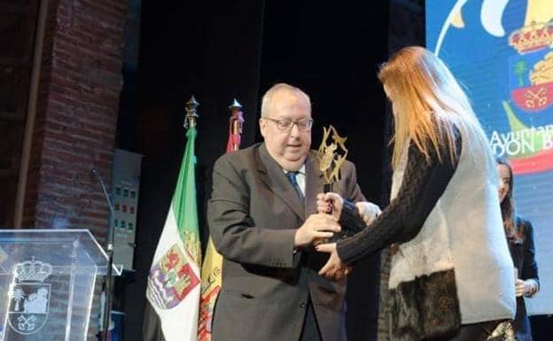 Julio Francisco Gómez Bernal recibió el Premio Alabán del Deporte en 2018 en Don Benito. 