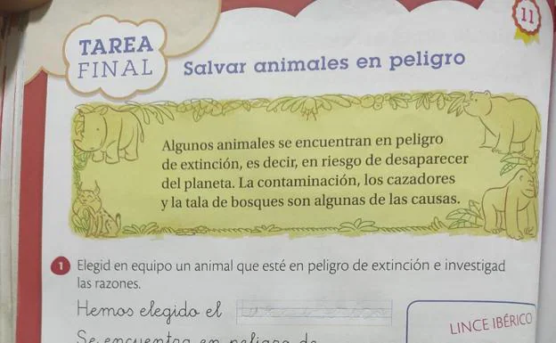 SM Editorial libro en el que se indica la causa de la desaparición de especies en los cazadores.