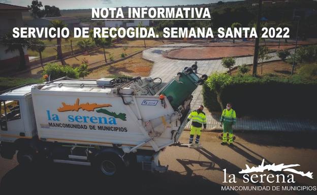 Mancomunidad de La Serena. Recogida residuos/cedida