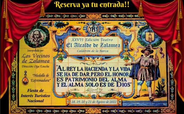 Cartel oficial de la XXVII edición del teatro 'El Alcalde de Zalamea' /cedida
